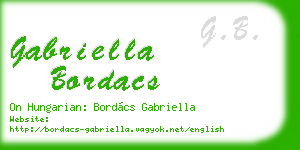 gabriella bordacs business card