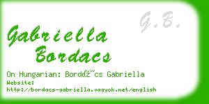 gabriella bordacs business card